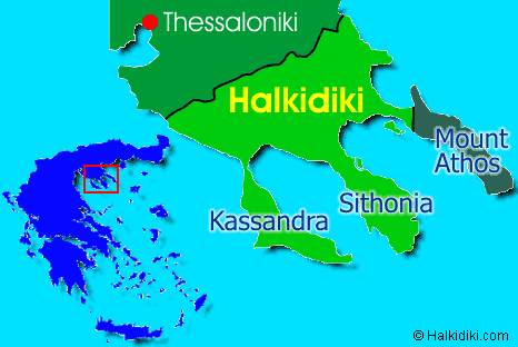 Image result for halkidiki haritası