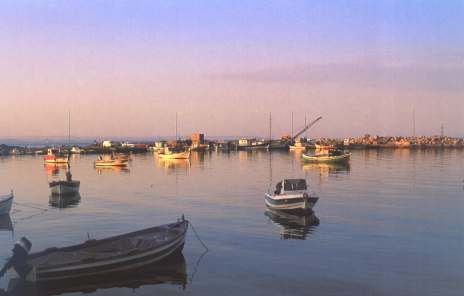 Small harbour at dawn