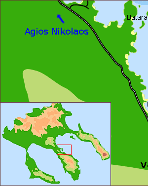 Landkarte von Vourvourou, Sithonia, Chalkidiki, Griechenland
