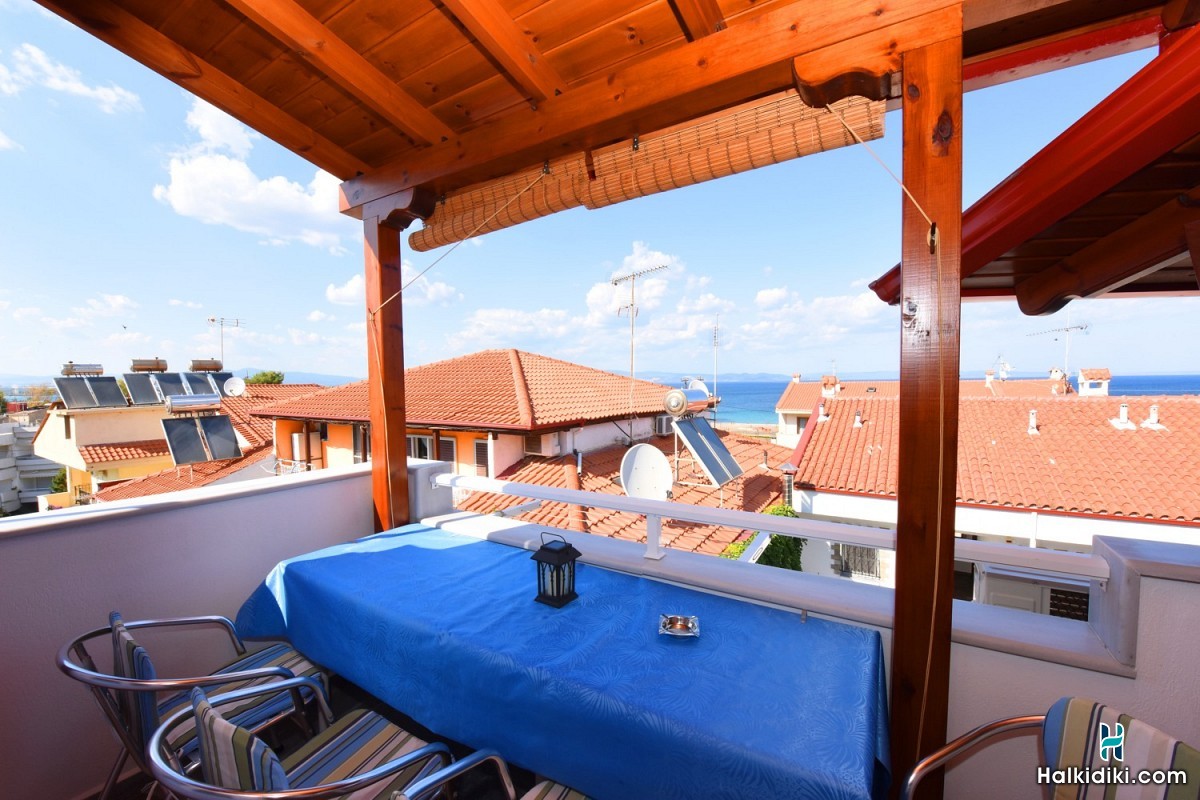 Haus Nikos, Apartment mit seitlichem Meerblick (5 Personen)