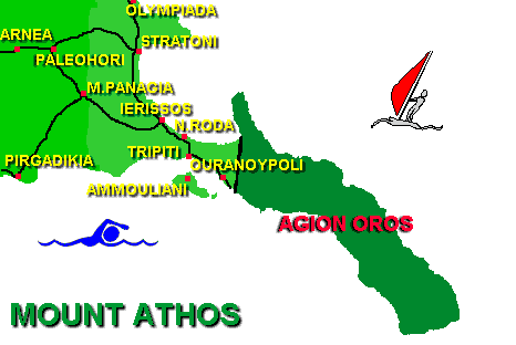 Landkarte von Athos