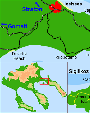 Map of Nea Roda, Halkidiki, Greece