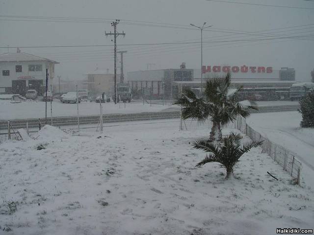 Snow in Halkidiki