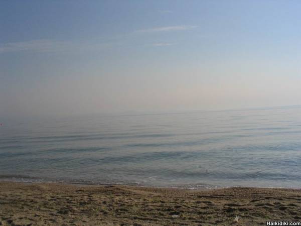 Kriopigi Beach in the morning, July 8 2006
