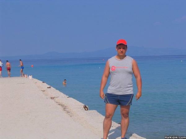 Yours truly at the beach in Kallithea