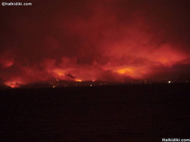 Fire in Hanioti, Halkidiki