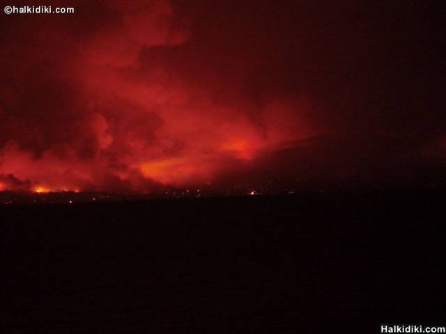 Fire in Hanioti, Halkidiki